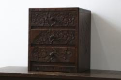 中古　未使用　展示品　伝統桐工芸品　加茂　イシモク社　凛とした佇まいが魅力的な総桐箪笥(並厚、総桐たんす、着物箪笥、引き出し、和たんす、衣装箪笥)(定価約55万円)(R-078285)