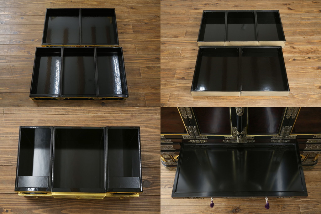 中古　未使用展示品　超美品!!　150代　三方開　総金　金仏壇　優しい雰囲気の色合いと細部まで造り込まれた意匠が魅力の仏壇(定価約265万円)(R-077787)