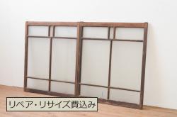 【加工実例】明治期の古い蔵戸に高品質リペアを施し、ドアへ加工しました。ご希望のサイズにリサイズし、時代箪笥に付いていた引手を取り付け。防水処理を施し安心!アクリル製の家紋を製作取り付け、荘厳な雰囲気に。(玄関戸、建具、玄関ドア)