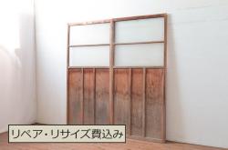 ペイント建具　ガラス取っ手がお洒落なアンティークドア(扉)