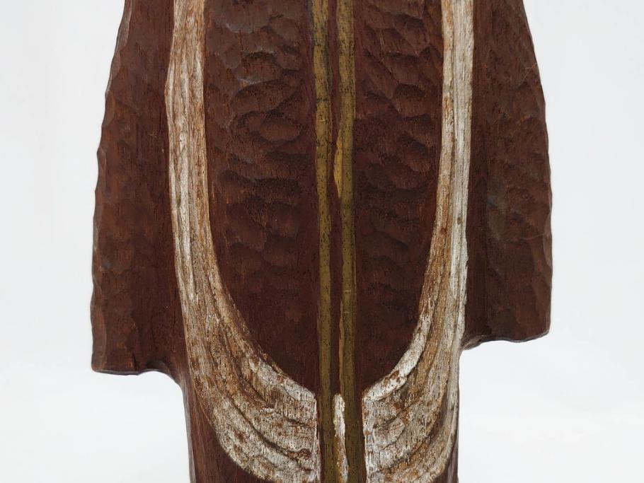 珍品　希少　彫刻家 今戸精司作　天平美人　高さ 約36.5cm　嫋やかな佇まいの木彫人形(女性像、木製、彫刻、オブジェ、置物)(R-081671)　