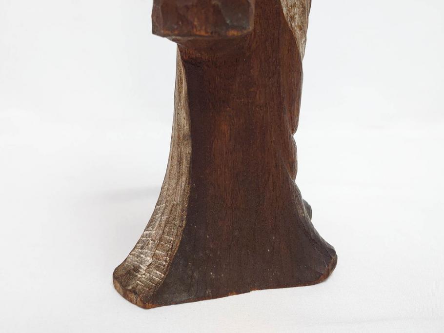 珍品　希少　彫刻家 今戸精司作　天平美人　高さ 約36.5cm　嫋やかな佇まいの木彫人形(女性像、木製、彫刻、オブジェ、置物)(R-081671)　