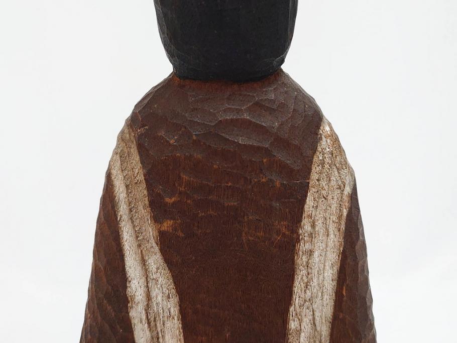 珍品　希少　彫刻家 今戸精司作　天平美人　高さ 約36.5cm　嫋やかな佇まいの木彫人形(女性像、木製、彫刻、オブジェ、置物)(R-081671)　