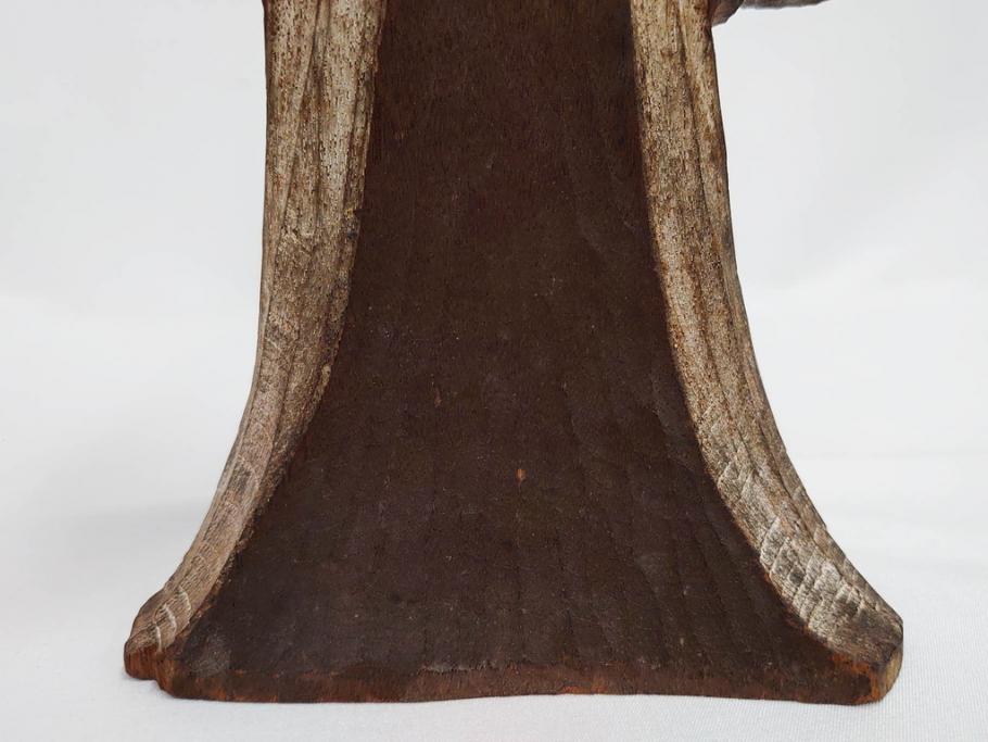 珍品　希少　彫刻家 今戸精司作　天平美人　高さ 約36.5cm　嫋やかな佇まいの木彫人形(女性像、木製、彫刻、オブジェ、置物)(R-081671)　