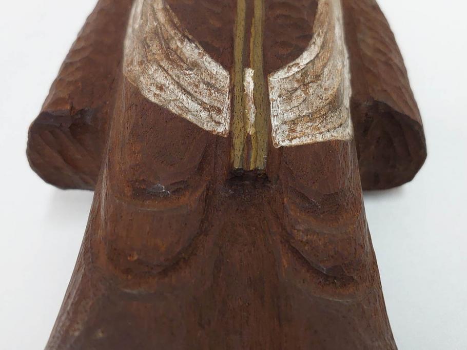 珍品　希少　彫刻家 今戸精司作　天平美人　高さ 約36.5cm　嫋やかな佇まいの木彫人形(女性像、木製、彫刻、オブジェ、置物)(R-081671)　