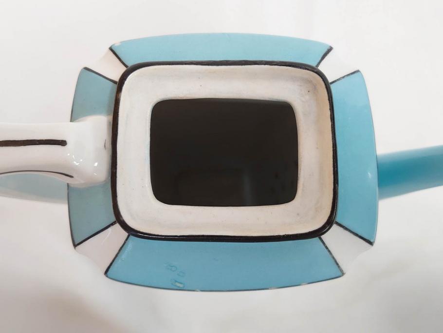 明治期　オールドノリタケ　NORITAKE　アールデコ　輸出向け　爽やかな水色が目を引くティーセット(ティーポット、シュガーポット、C&S6客、ティーカップ&ソーサー、洋食器)(R-081672)　