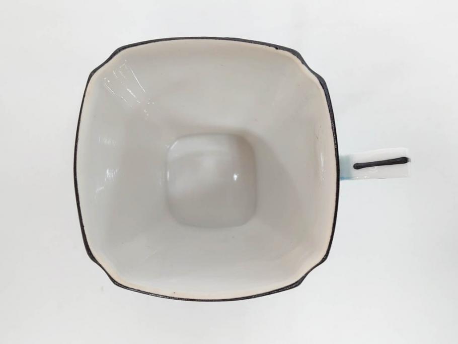 明治期　オールドノリタケ　NORITAKE　アールデコ　輸出向け　爽やかな水色が目を引くティーセット(ティーポット、シュガーポット、C&S6客、ティーカップ&ソーサー、洋食器)(R-081672)　