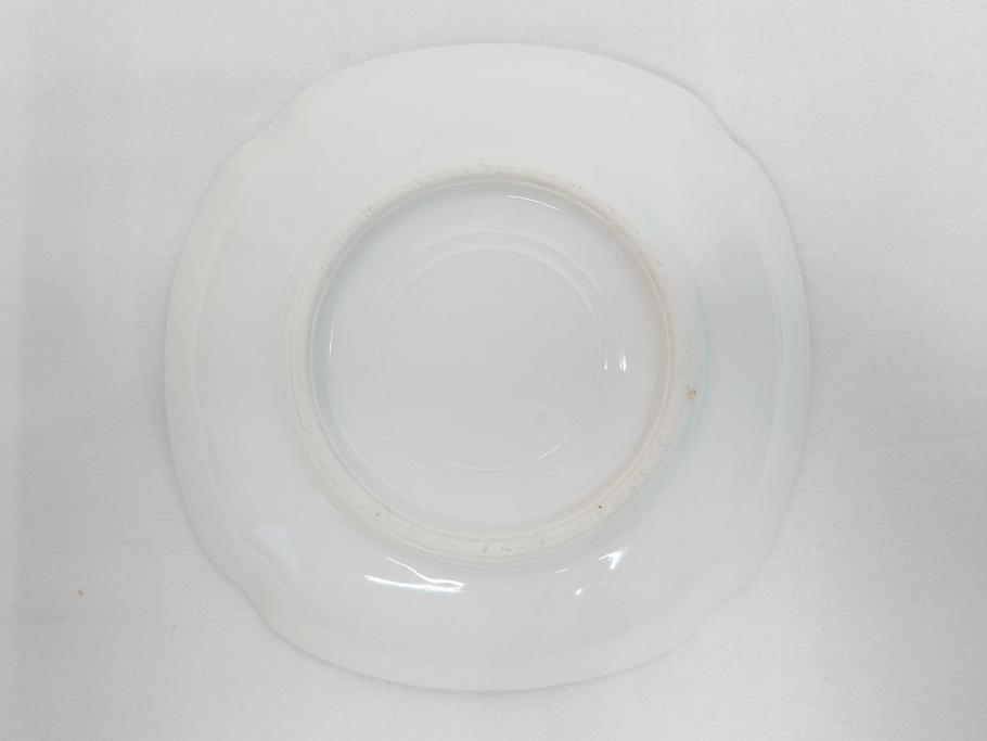 明治期　オールドノリタケ　NORITAKE　アールデコ　輸出向け　爽やかな水色が目を引くティーセット(ティーポット、シュガーポット、C&S6客、ティーカップ&ソーサー、洋食器)(R-081672)　