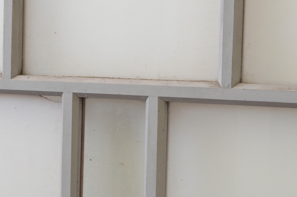 アンティーク建具　大正ロマン　ノスタルジックな雰囲気漂うガラス戸3枚セット(引き戸)(R-067193)