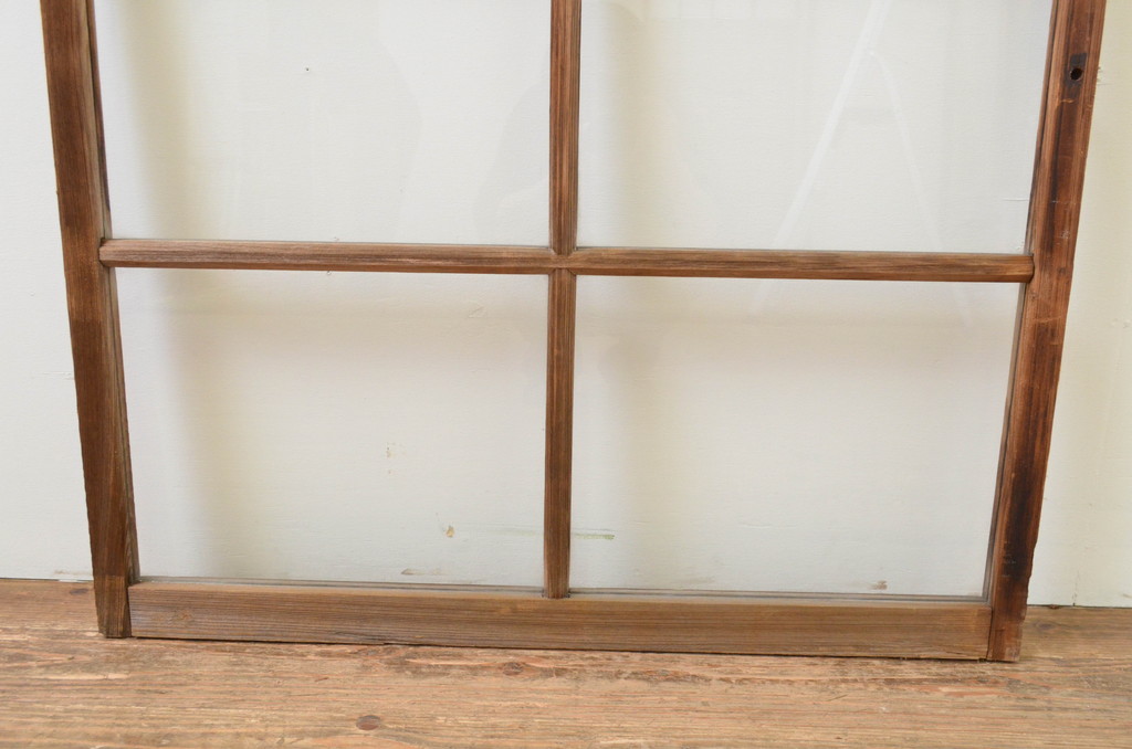 アンティーク建具　懐かしい雰囲気が魅力的なガラス窓1枚(引き戸、ガラス戸)(R‐067174)