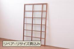 アンティーク建具　昭和中期　和の雰囲気を高める御簾戸1枚(簾戸、簀戸、葭戸、夏障子、夏戸、葦戸)(R-045117)