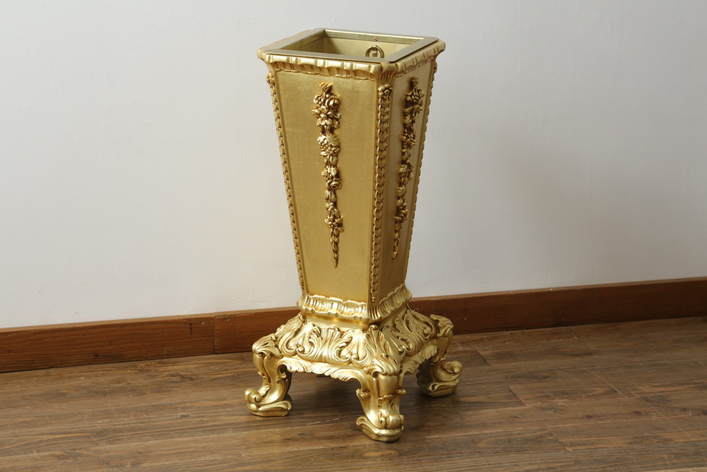 中古　美品　イタリアブランド家具　SILIK(シリック)　気品溢れる佇まいが目を引くアンブレラスタンド(傘立て)(定価約37万円)(R-060494)