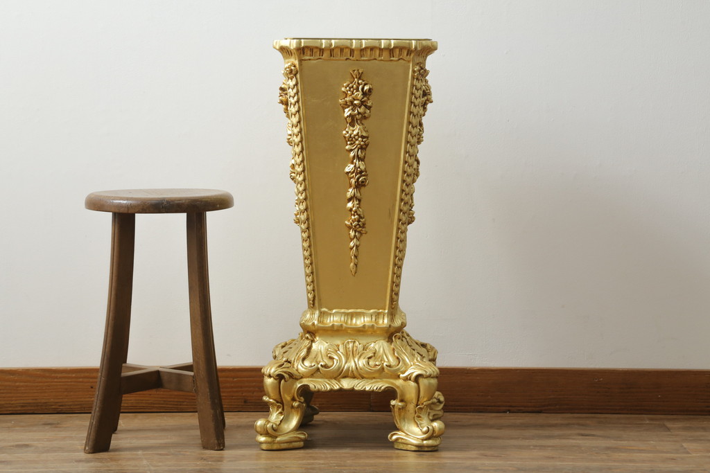 中古　美品　イタリアブランド家具　SILIK(シリック)　気品溢れる佇まいが目を引くアンブレラスタンド(傘立て)(定価約37万円)(R-060494)