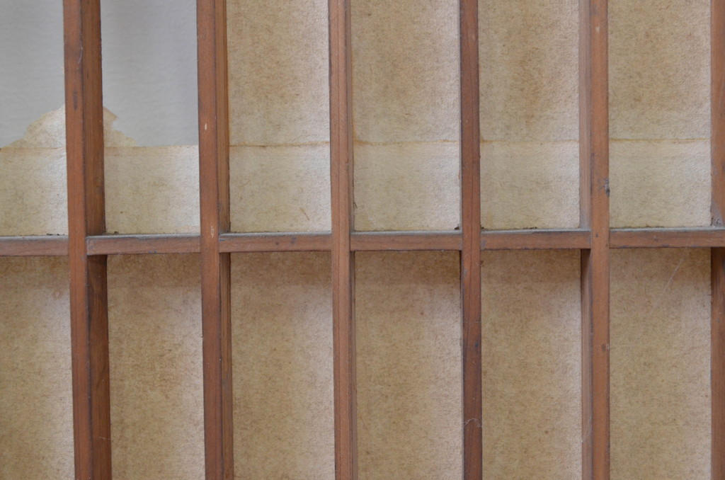 アンティーク建具　上質な和の空間を演出する書院障子戸2枚セット(引き戸、書院戸、窓)(R-067201)