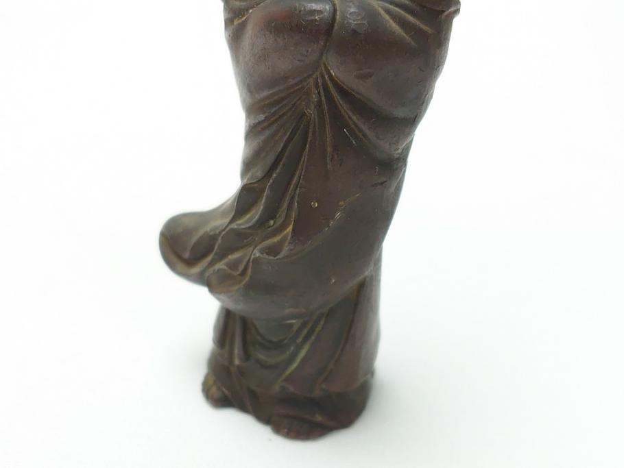 江戸〜明治期　古い仏像3点(置物、オブジェ、古銅、古玩、観音像)(R-062996)