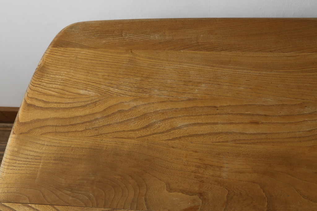 イギリスビンテージ　ERCOL(アーコール)　Windsor(ウィンザー)シリーズ　シンプルで洗練されたデザインの北欧風ダイニングテーブル(4人掛け、6人掛け、食卓、ヴィンテージ、英国)(R-082219)