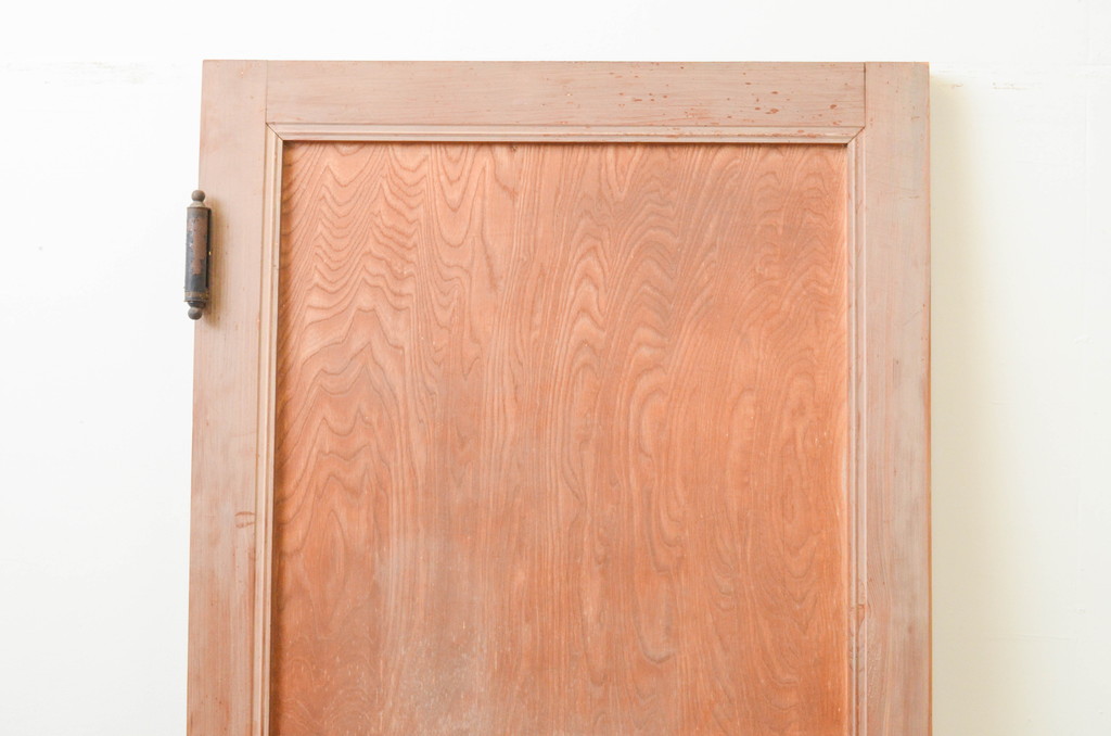 アンティーク建具　シンプルで味わい深い木製ドア1枚(木製扉)(R-066763)