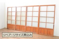 アンティーク建具　落ち着いた和の空間を演出する格子蔵戸1枚(引き戸、玄関戸、格子戸)(R-080230)