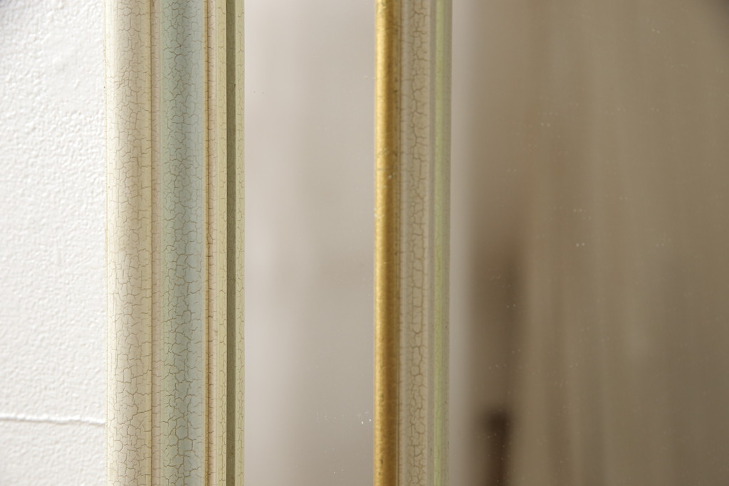 中古　イタリア高級家具　ノバパルク(NOVAPLAK)　ロココ調の装飾が美しい!エレガントな空間作りに活躍する大きなサイズのミラー(定価約80万円)(鏡)(R-051848)