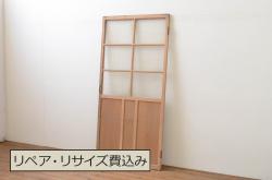 和製アンティーク　涼しげな雰囲気と情緒豊かな佇まいが魅力の御簾戸1枚(建具、簾戸、簀戸、葭戸、夏障子、すど、葦戸)(R-055111)