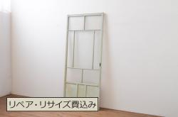 アンティーク建具　柾目の美しい板戸1枚(帯戸、引き戸)(R-064047)