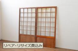 和製アンティーク　総ケヤキ材(欅)　時を経た味わいが魅力的な蔵戸1枚(引き戸、玄関戸、建具)(R-055125)