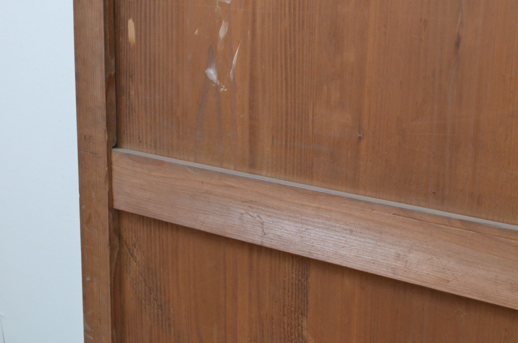 アンティーク建具　杉材　落ち着いた和の空間を演出する板戸窓2枚セット(引き戸)(R-067562)