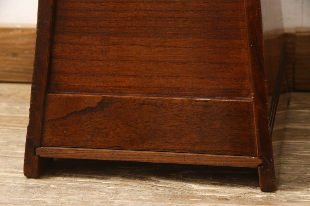 和製アンティーク　高級品　希少!　総桐材　総漆塗り　ちょっとした飾り台にも使えそうな踏み台(ステップ、飾り台、花台)(R-057914)