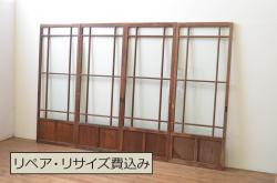 中古　大きなロートアイアンガーデンフェンス(1)(洋風フェンス、ヨーロッパ風フェンス、門扉、鉄柵)