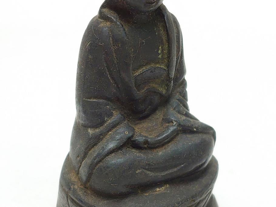 江戸〜明治期　古い仏像3点(置物、オブジェ、古銅、古玩、観音像)(R-062998)