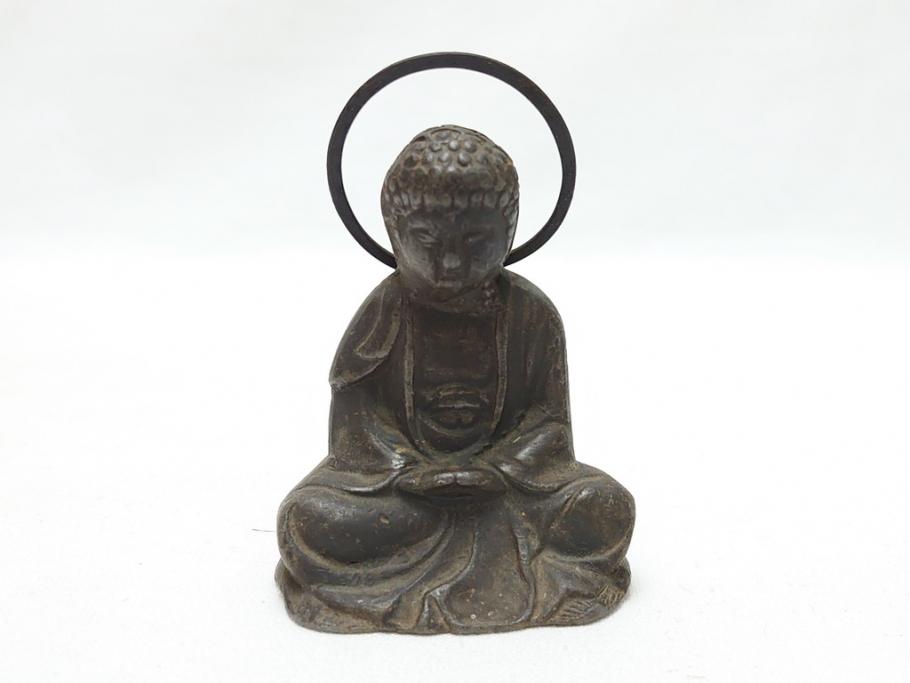 江戸〜明治期　古い仏像3点(置物、オブジェ、古銅、古玩、観音像)(R-062998)