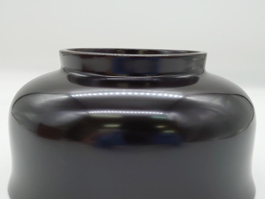 良寛和尚書　心月輪　漆器　杯洗(共箱付き、盃洗、在銘?)(R-063077)