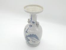 江戸期　古伊万里　染付　二耳花瓶(花入、花器)(R-063094)