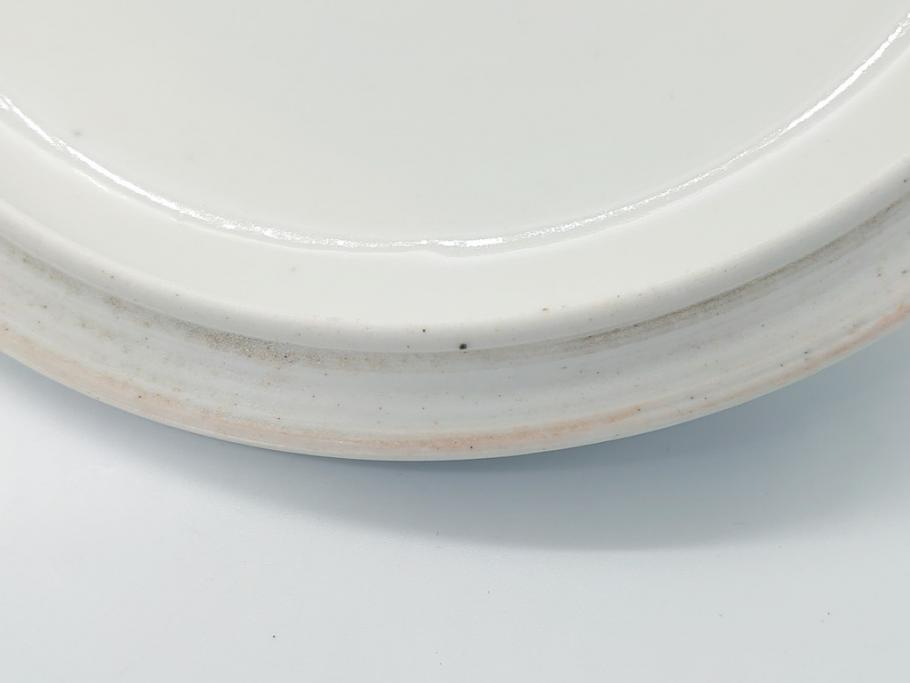 幕末 伊万里 染付 線描 草花文 丸 直径5.2寸 約16cm 三段重(重箱、陶器