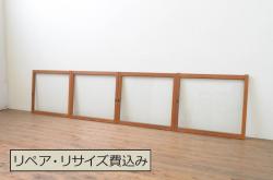 和製アンティーク　国産のアンティークとしては珍しい全面特大ステンドグラスで彩られたドア(建具)(R-049440)