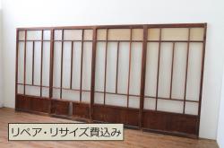 中古　大きなロートアイアンガーデンフェンス(2)(洋風フェンス、ヨーロッパ風フェンス、門扉、鉄柵)