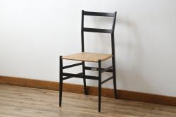 中古　Cassina(カッシーナ)　I MAESTRI COLLECTION(イ・マエストリ・コレクション)　Gio Ponti(ジオ・ポンティ)デザイン　699 SUPERLEGGERA(スーパーレジェーラ)　籐張り　アームレスチェア(ダイニングチェア、椅子、イス、いす)(R-077898)