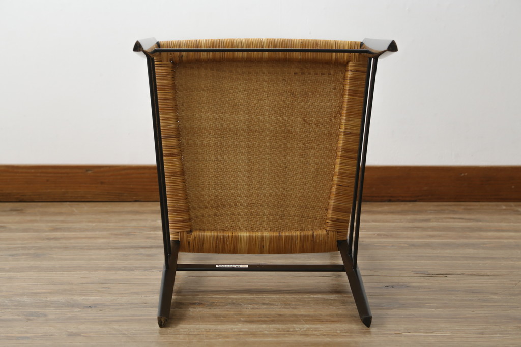 中古　Cassina(カッシーナ)　I MAESTRI COLLECTION(イ・マエストリ・コレクション)　Gio Ponti(ジオ・ポンティ)デザイン　699 SUPERLEGGERA(スーパーレジェーラ)　籐張り　アームレスチェア(ダイニングチェア、椅子、イス、いす)(R-077898)