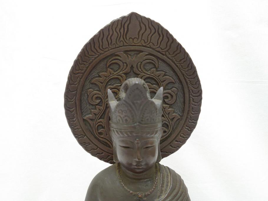 時代物　一利作　銅製　仏像(銅像、昭和8年)(R-063170)