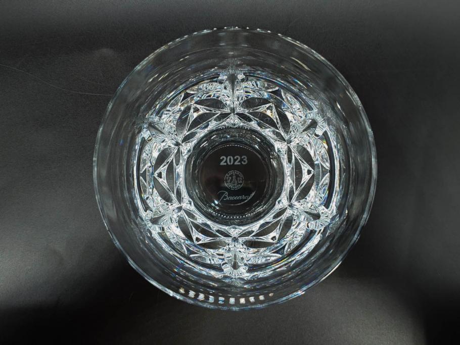 未使用　フランス　Baccarat　バカラ　エクラ(Eclat)　The YEAR 2023　澄んだ輝きを放つイヤータンブラー2客セット(コップ、グラス、ロックグラス、フルレッドクリスタルガラス、共箱付き)(R-081680)