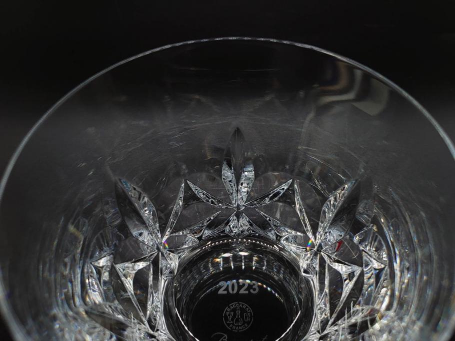 未使用　フランス　Baccarat　バカラ　エクラ(Eclat)　The YEAR 2023　澄んだ輝きを放つイヤータンブラー2客セット(コップ、グラス、ロックグラス、フルレッドクリスタルガラス、共箱付き)(R-081680)