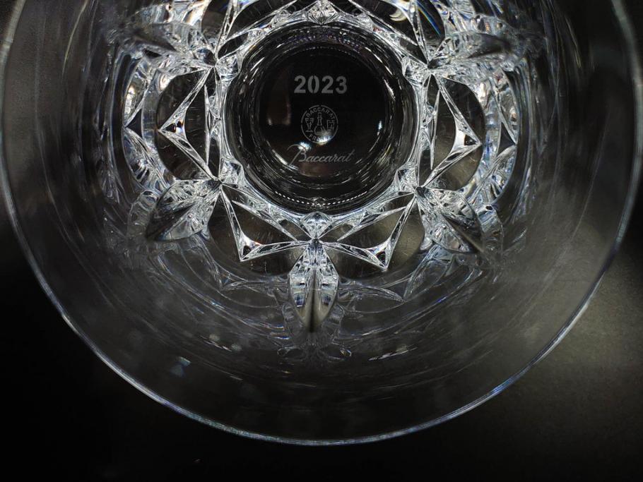 未使用　フランス　Baccarat　バカラ　エクラ(Eclat)　The YEAR 2023　澄んだ輝きを放つイヤータンブラー2客セット(コップ、グラス、ロックグラス、フルレッドクリスタルガラス、共箱付き)(R-081680)