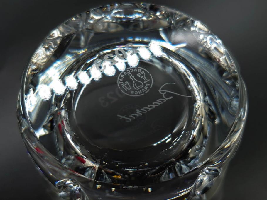未使用　フランス　Baccarat　バカラ　エクラ(Eclat)　The YEAR 2023　澄んだ輝きを放つイヤータンブラー2客セット(コップ、グラス、ロックグラス、フルレッドクリスタルガラス、共箱付き)(R-081680)