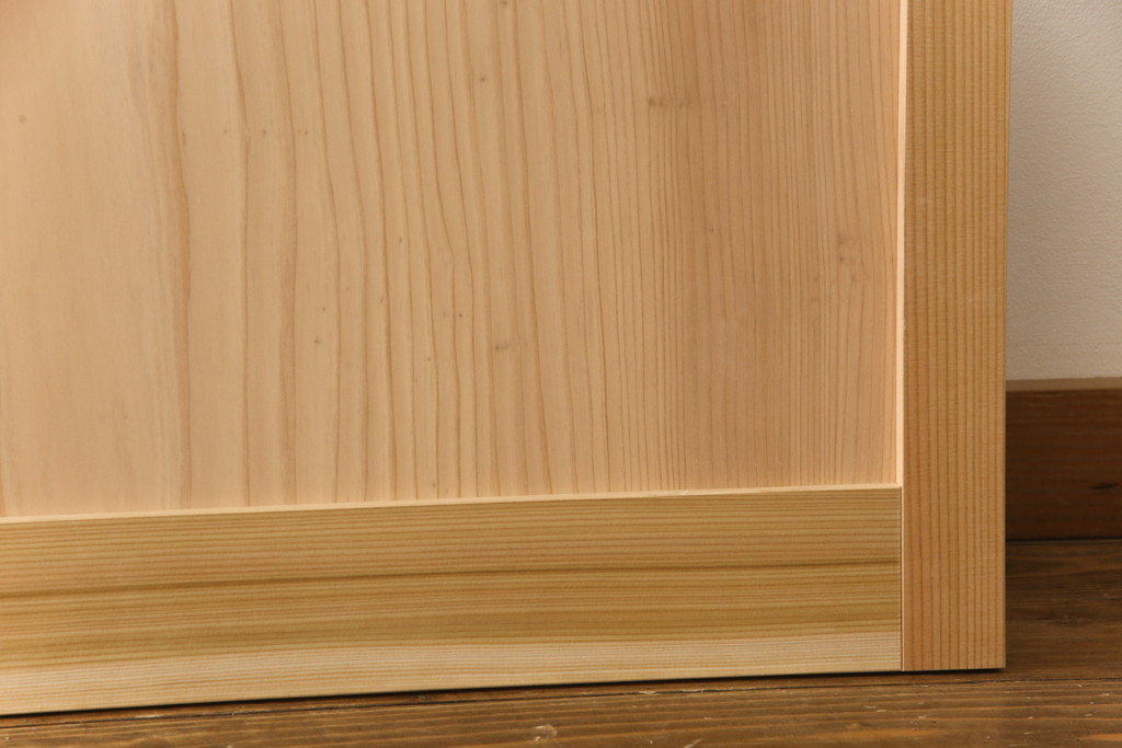 ラフジュ工房オリジナル　杉材　大正ロマン　和洋折衷なインテリアが叶うガラス戸4枚セット(色ガラスもお入れできます!)(引き戸、建具)(R-057373)