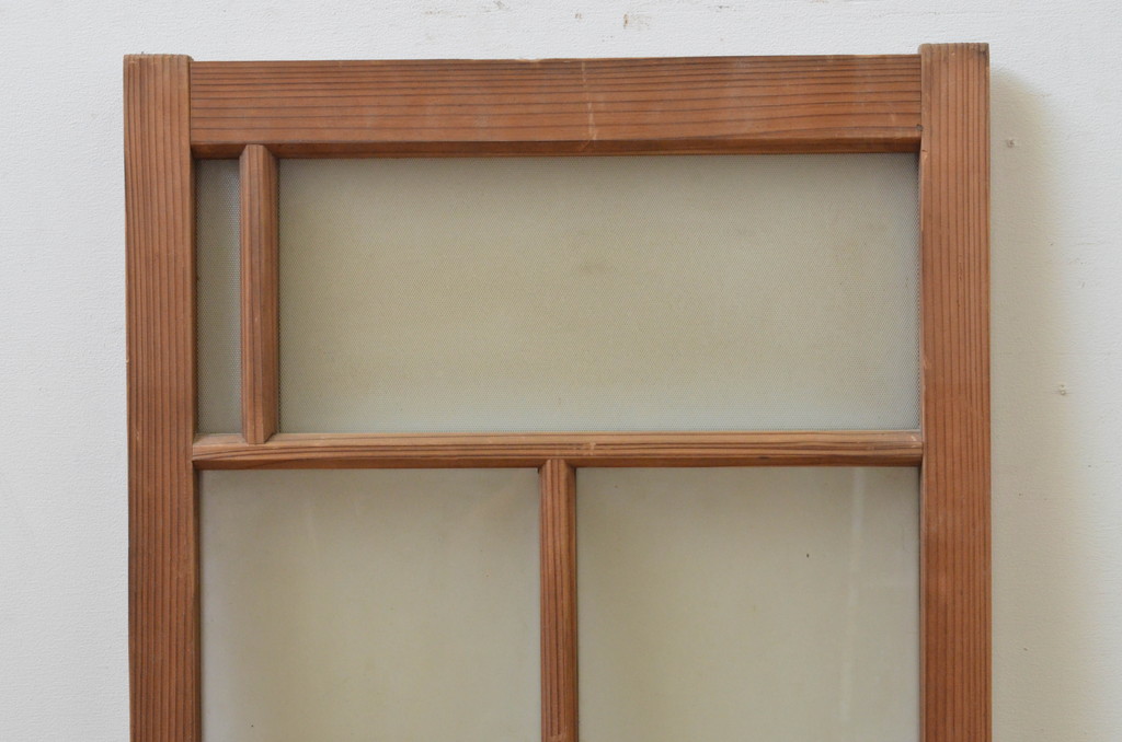 アンティーク建具　大正ロマンの雰囲気溢れるガラス窓1枚(ガラス戸、引き戸)(R-067822)