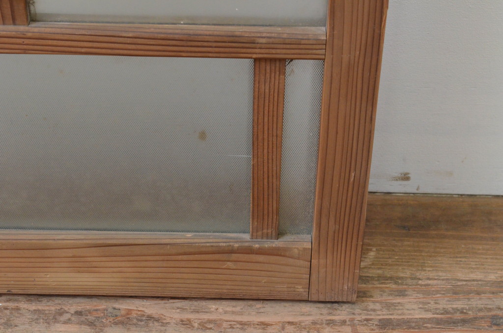 アンティーク建具　大正ロマンの雰囲気溢れるガラス窓1枚(ガラス戸、引き戸)(R-067822)