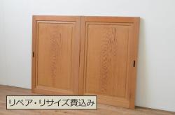 アンティーク建具　古い木味が趣を醸し出す小さな引き戸1枚(くぐり戸、潜戸、窓、ガラス戸)(R-064598)