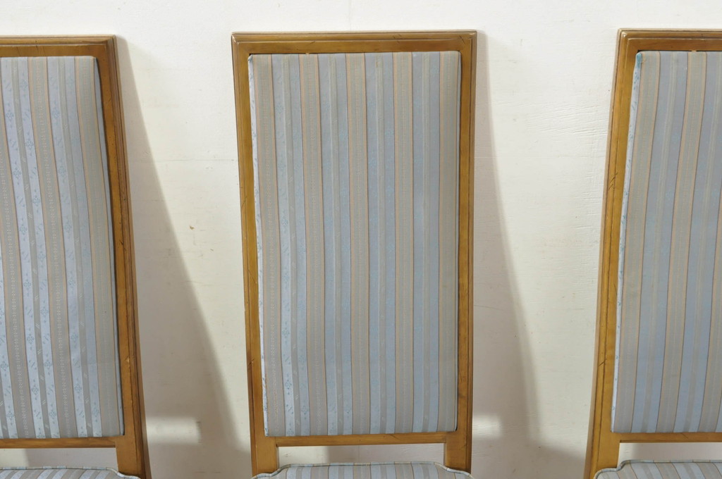 中古　カリモク家具(karimoku)　domani(ドマーニ)　Morganton(モーガントン)　希少なライトコニャック色　シンプルですっきりとしたデザインが魅力のダイニングチェア4脚セット(アームレスチェア、椅子、バラ売り可能)(定価4脚で約48万円)(R-080667)