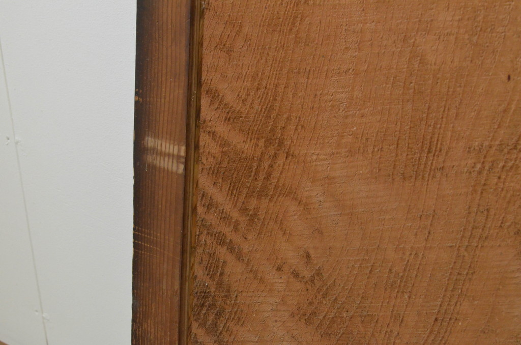 アンティーク建具　杉材　落ち着いた和の空間を演出する板戸窓2枚セット(引き戸)(R-067781)