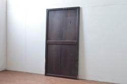 アンティーク建具　明治　深い色合いが味わい深い帯戸1枚(引き戸、板戸)(R-080616)